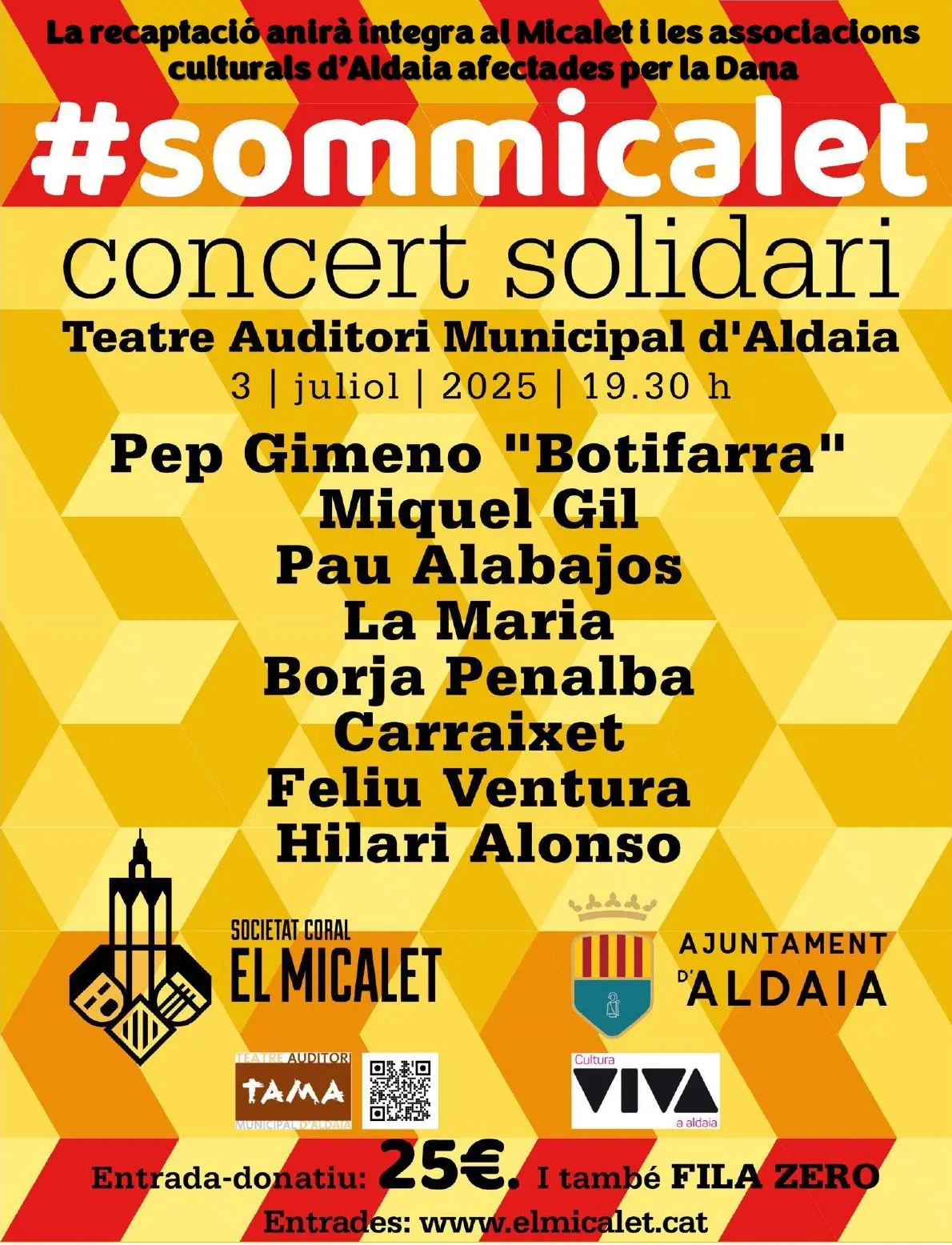 Concert solidari de recaptació per a les associacions culturals afectades per la DANA