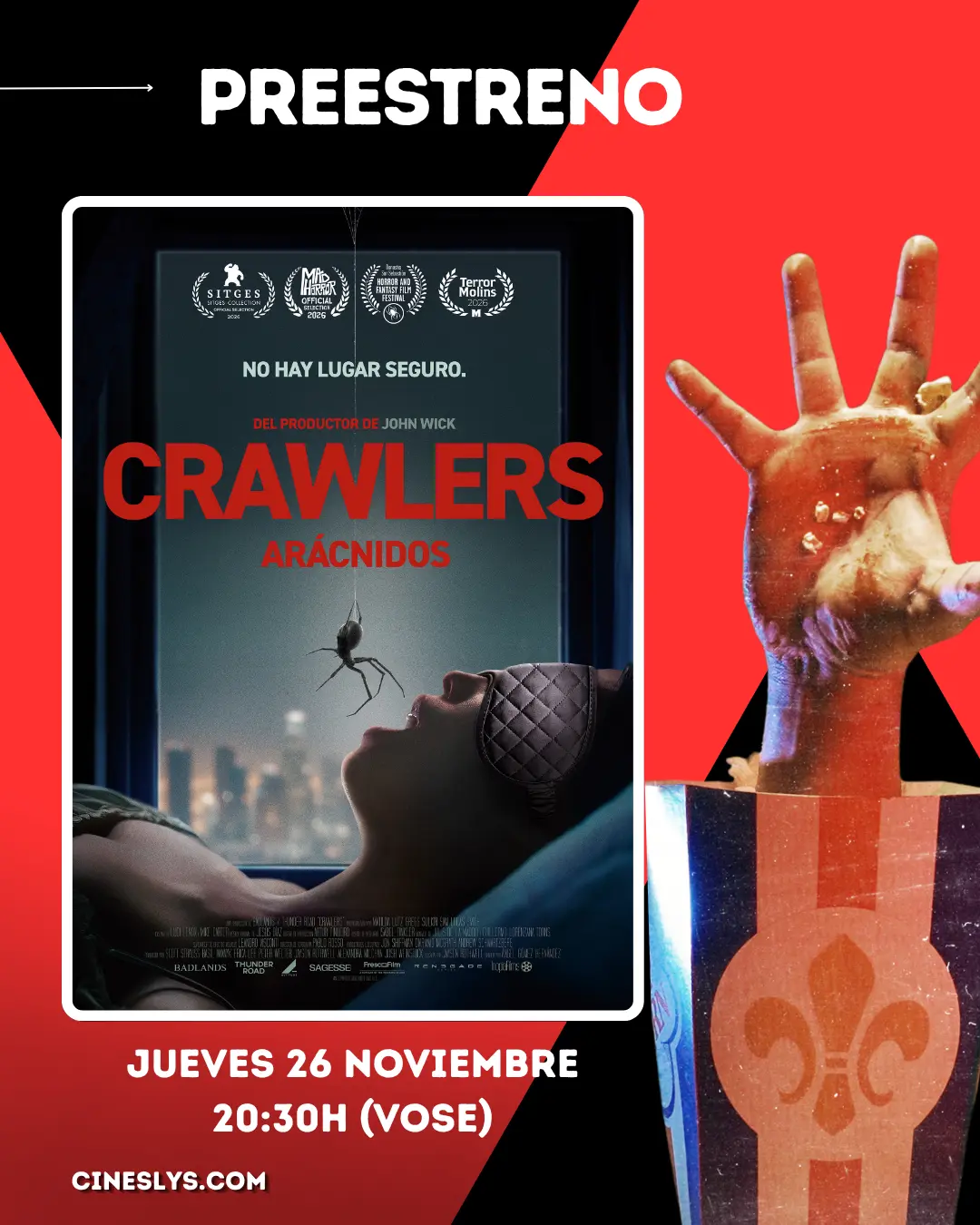 Terroríficamente Lys: Preestreno "Crawlers"