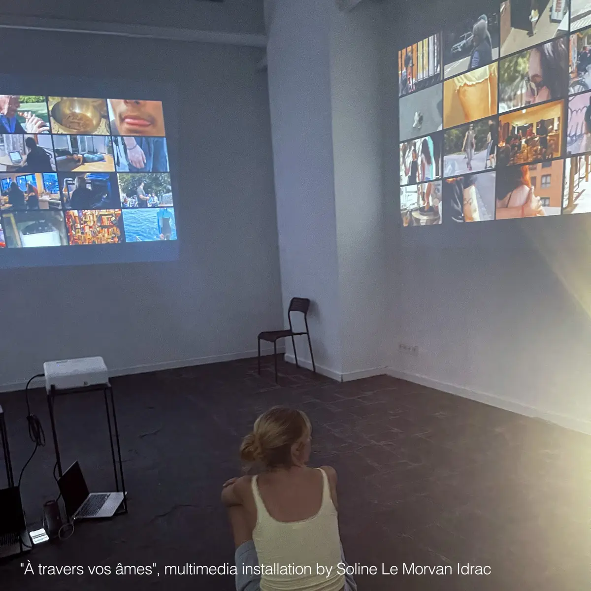 À travers vos âmes, multimedia installation