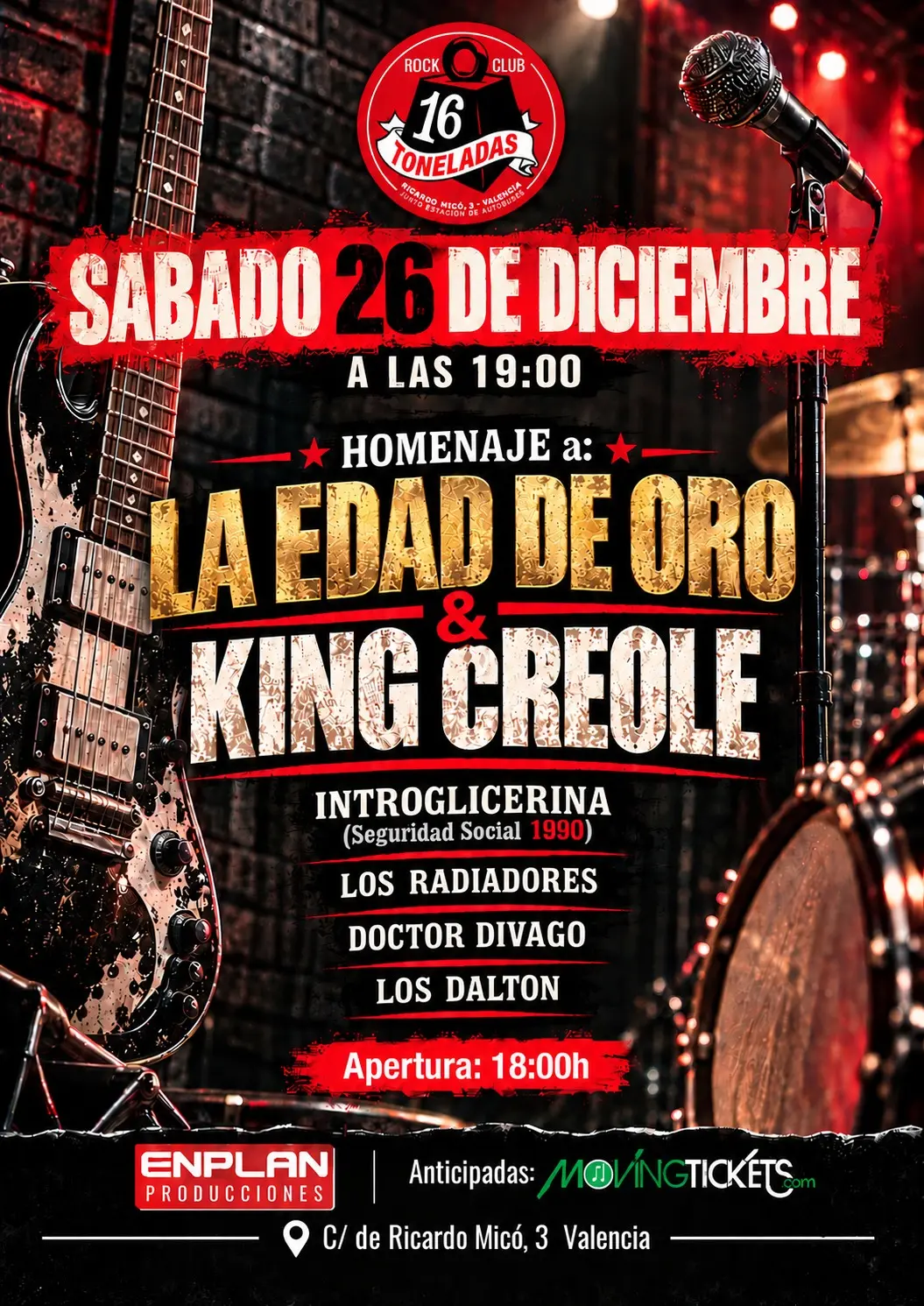 homenaje a La Edad Dorada & King Creole