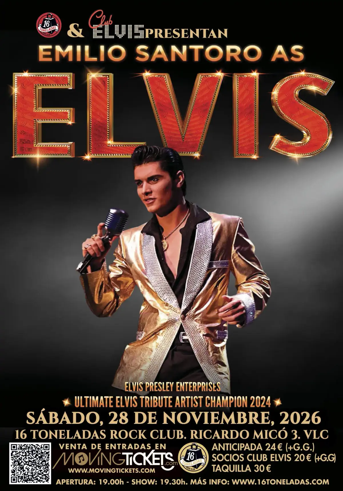 Emilio Santoro as Elvis. The Ultimate Tribute Experience