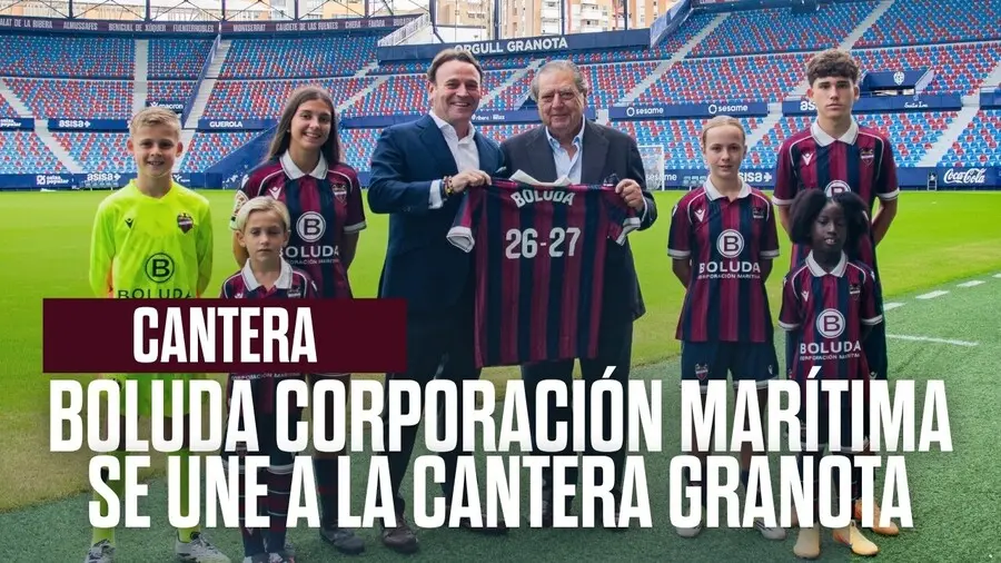 Boluda Corporación Marítima se une a la cantera del Levente UD como patrocinador estratégico