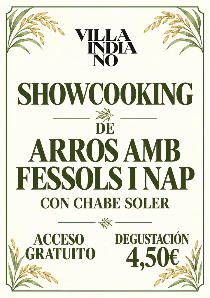 🌾SHOWCOOKING con Chabe Soler – Día mundial del arroz.
