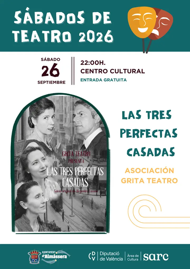 Clone of Sábados de teatro 2026: "Las tres perfectas casadas"