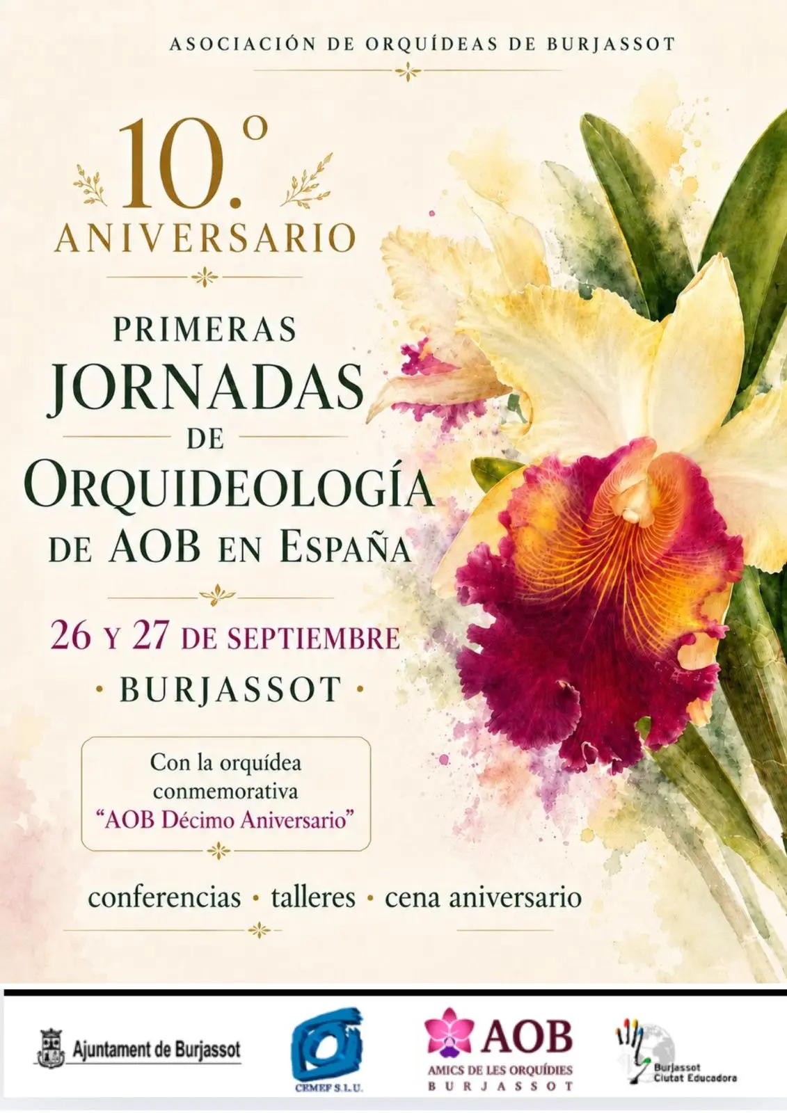 La Asociación de Orquídeas de Burjassot cumple su X Aniversario celebrando sus I Jornadas de Orquideología