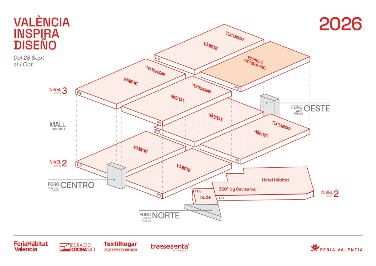 Diez pabellones y más de 110.000 m2 de exposición: así será la gran cita del hábitat de septiembre en Feria Valencia