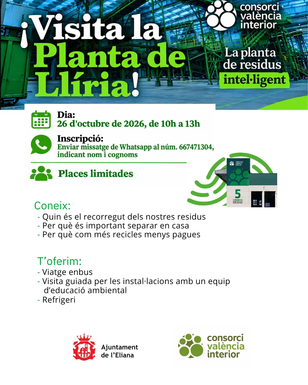 Visita a la planta de reciclatge de Llíria