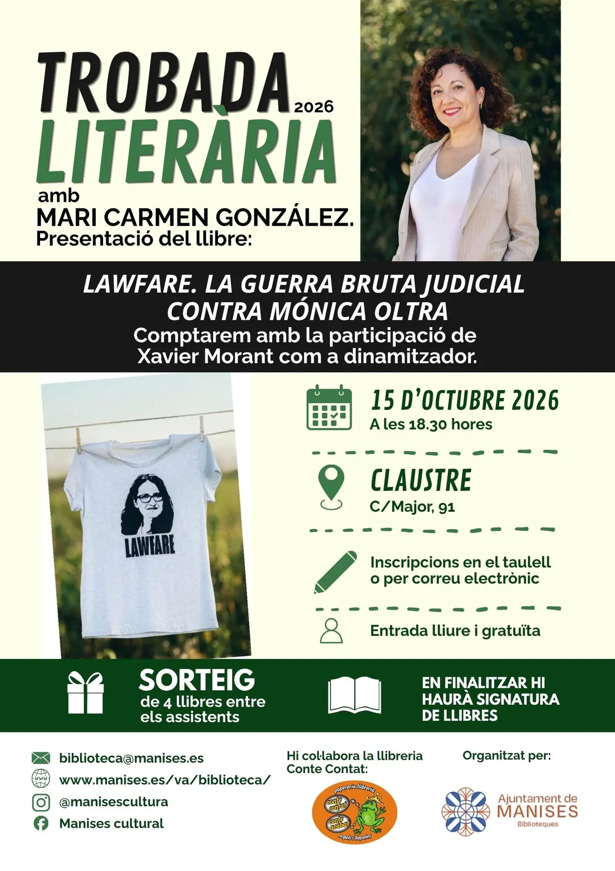 TROBADA LITERÀRIA amb MARI CARMEN GONZÁLEZ