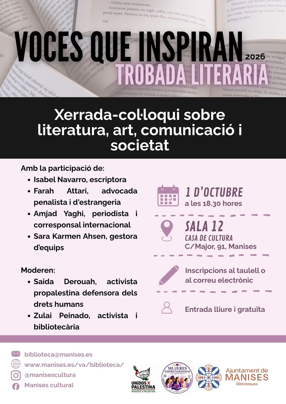 Voces que inspiran, trobada literària 2026