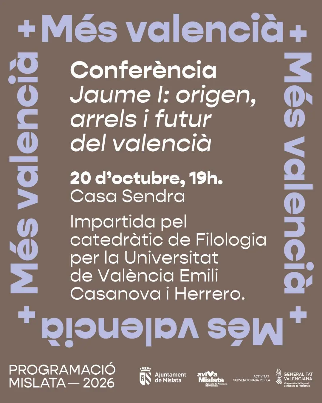 Conferència. Jaume I: origen, arrels i futur del valencià