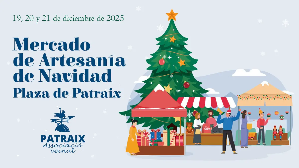 Mercado artesanal navideño en Patraix