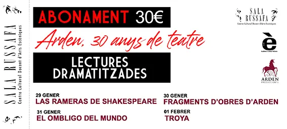 30 Aniversario Arden - Lecturas Dramatizadas