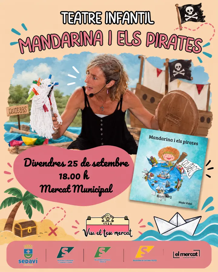 El Mercat Municipal de Sedaví acoge el espectáculo infantil "Mandarina i els pirates"