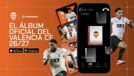 Valencia CF presents its new digital trading card album for the 2026–27 season on Collectibol